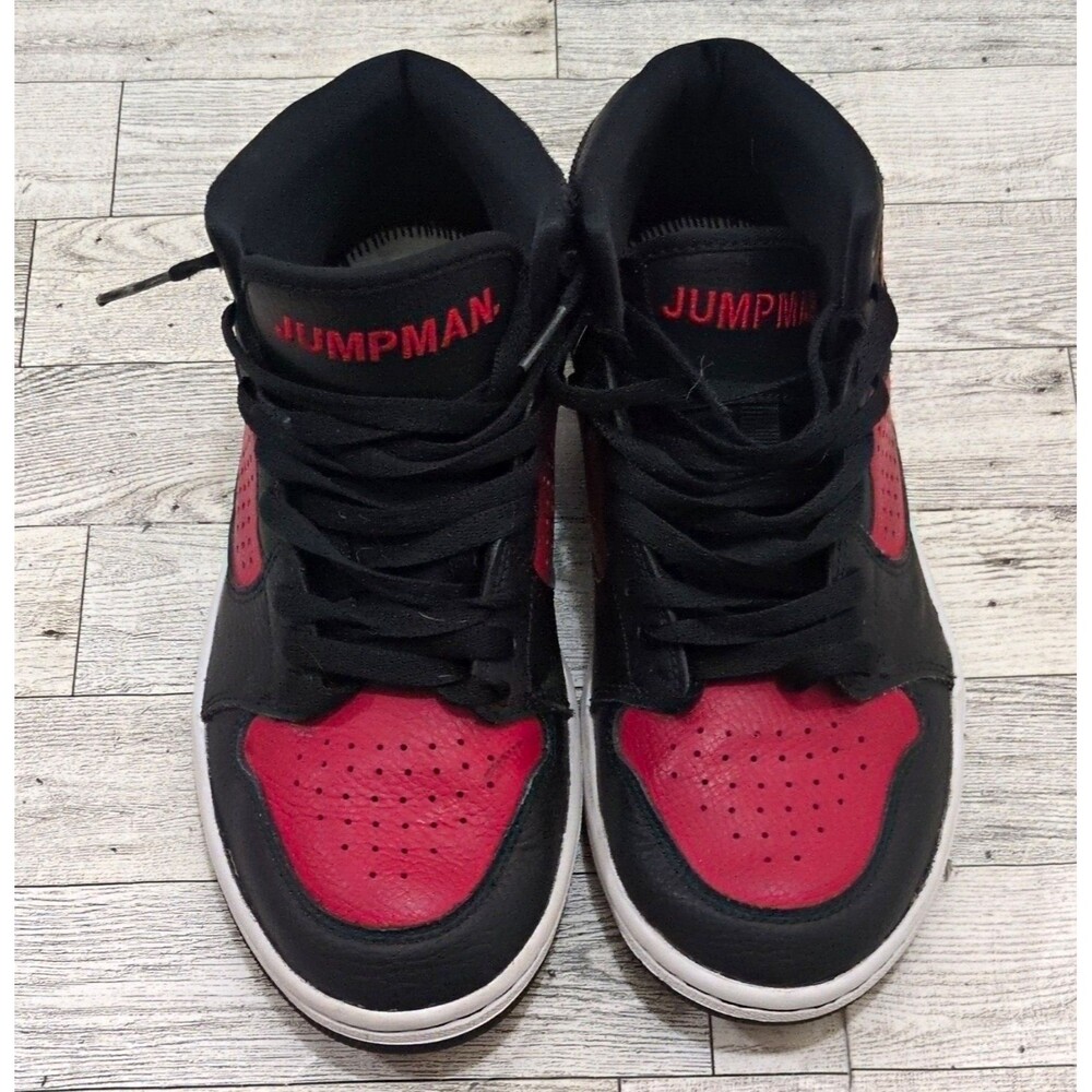Jordan Jumpman Unisex Kids Athletic Mid Top Sneakers 6Y Black/Red AV7941-006